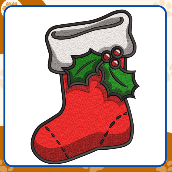 Merry Christmas Leaf Design