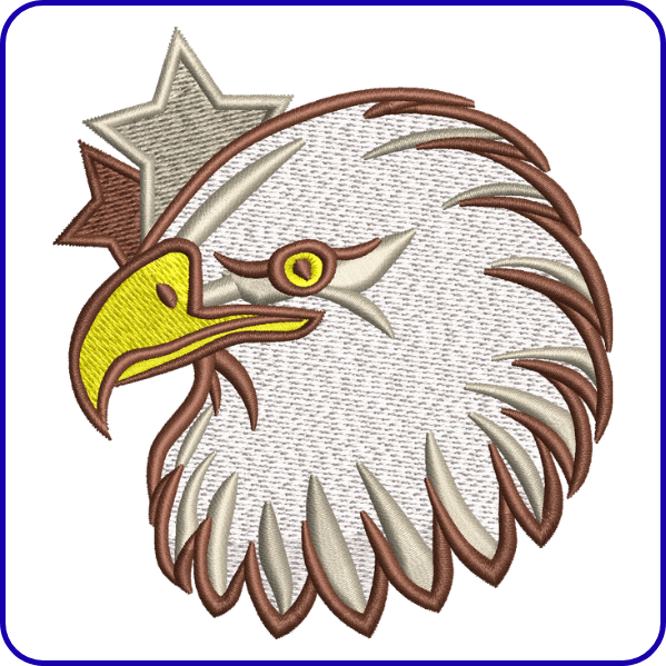 Bald Eagle Embroidery Design