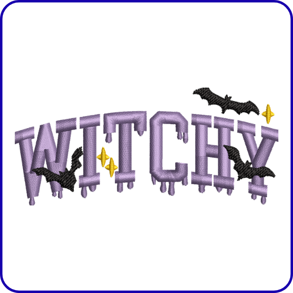 Witchy Halloween Embroidery Design