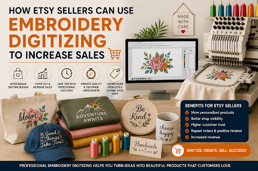embroidery digitizing for Etsy sellers