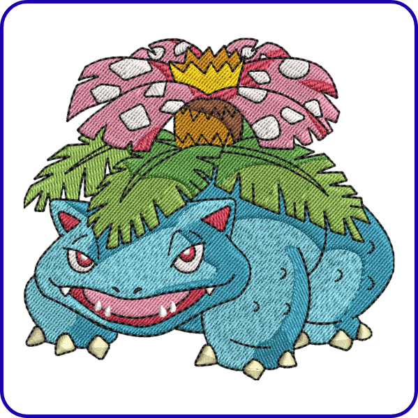 Plant Monster Embroidery Design