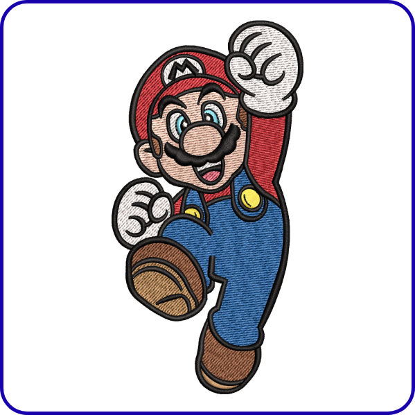 Classic Plumber Cartoon Embroidery Design
